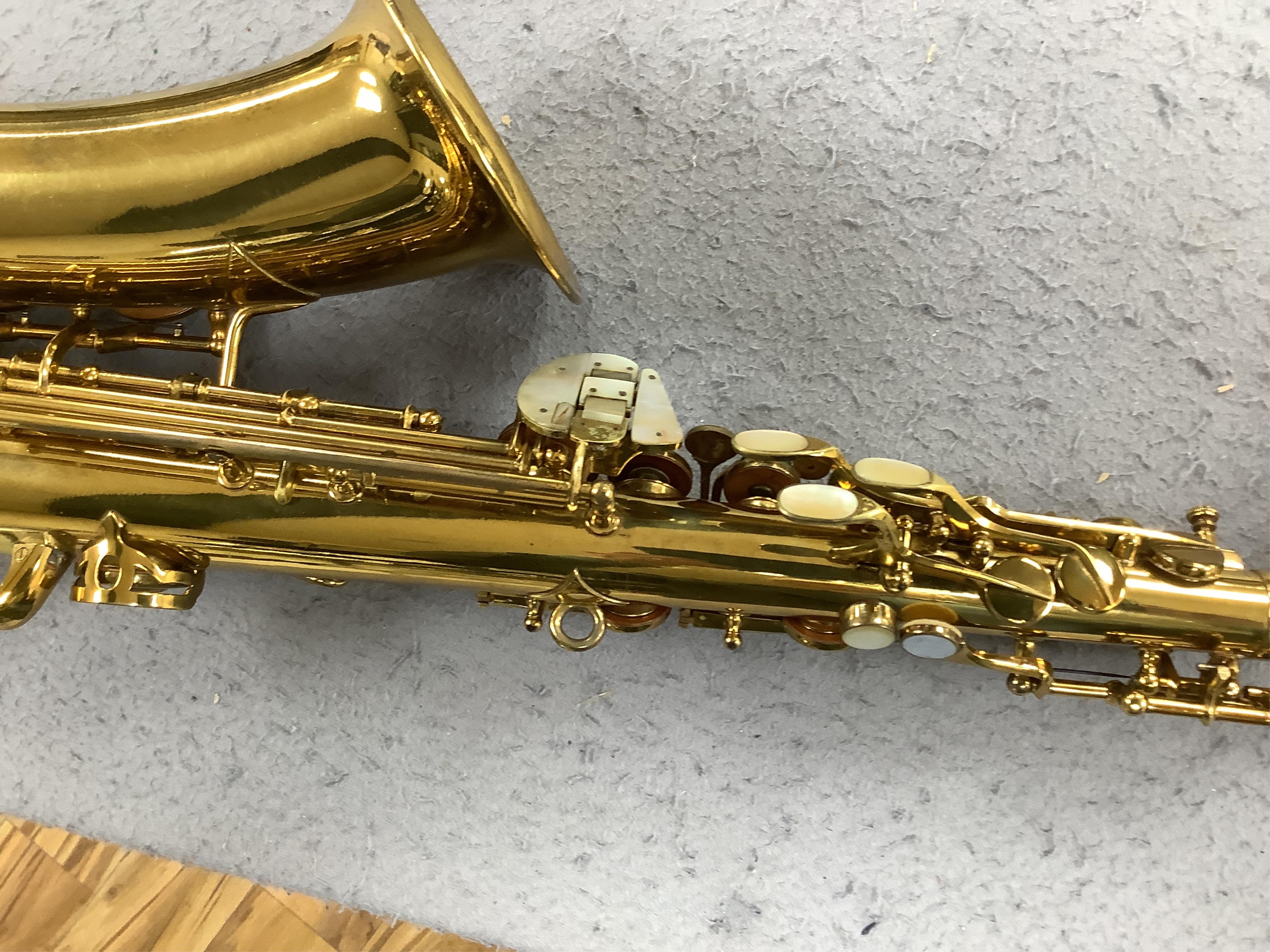 A cased Pennsylvania Special alto saxophone (pads are understood to have been replaced). Condition - fair to good.